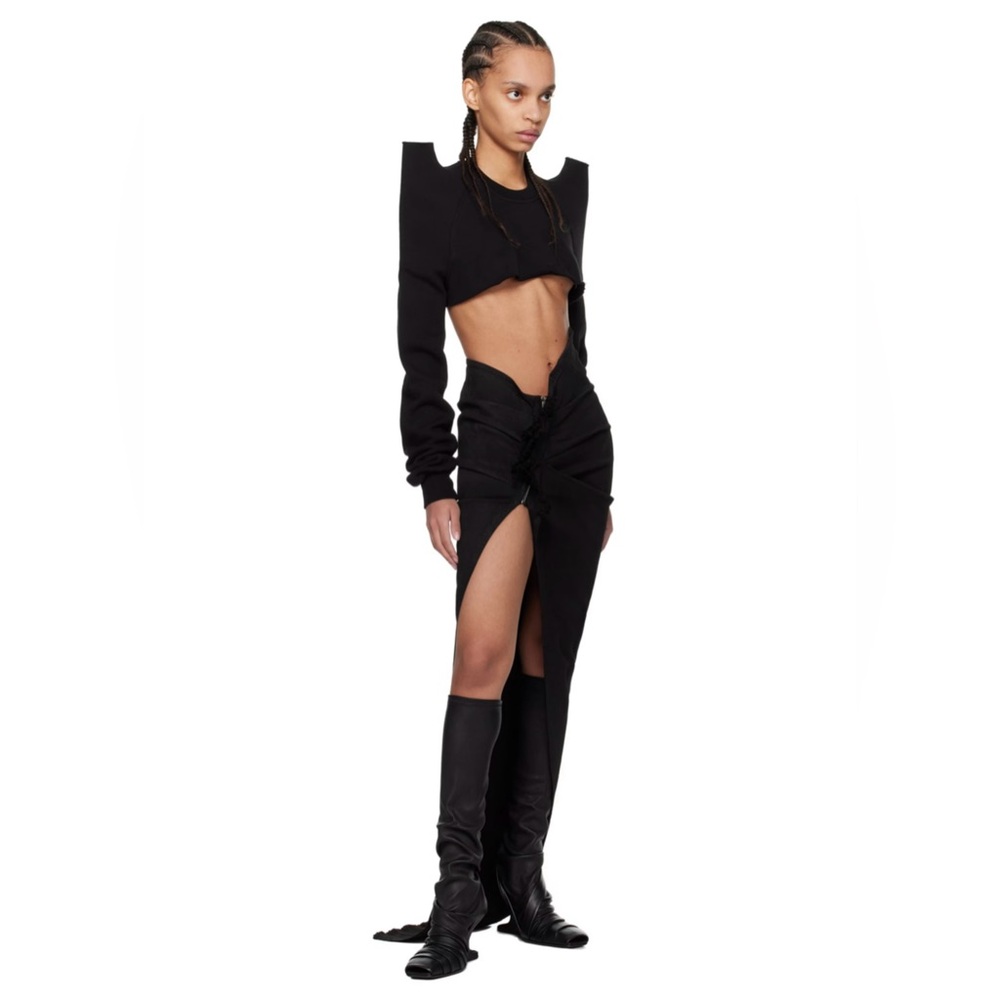 RICK OWENS DRKSHDW
Black Edfu Denim Maxi Skirt
Size: XS